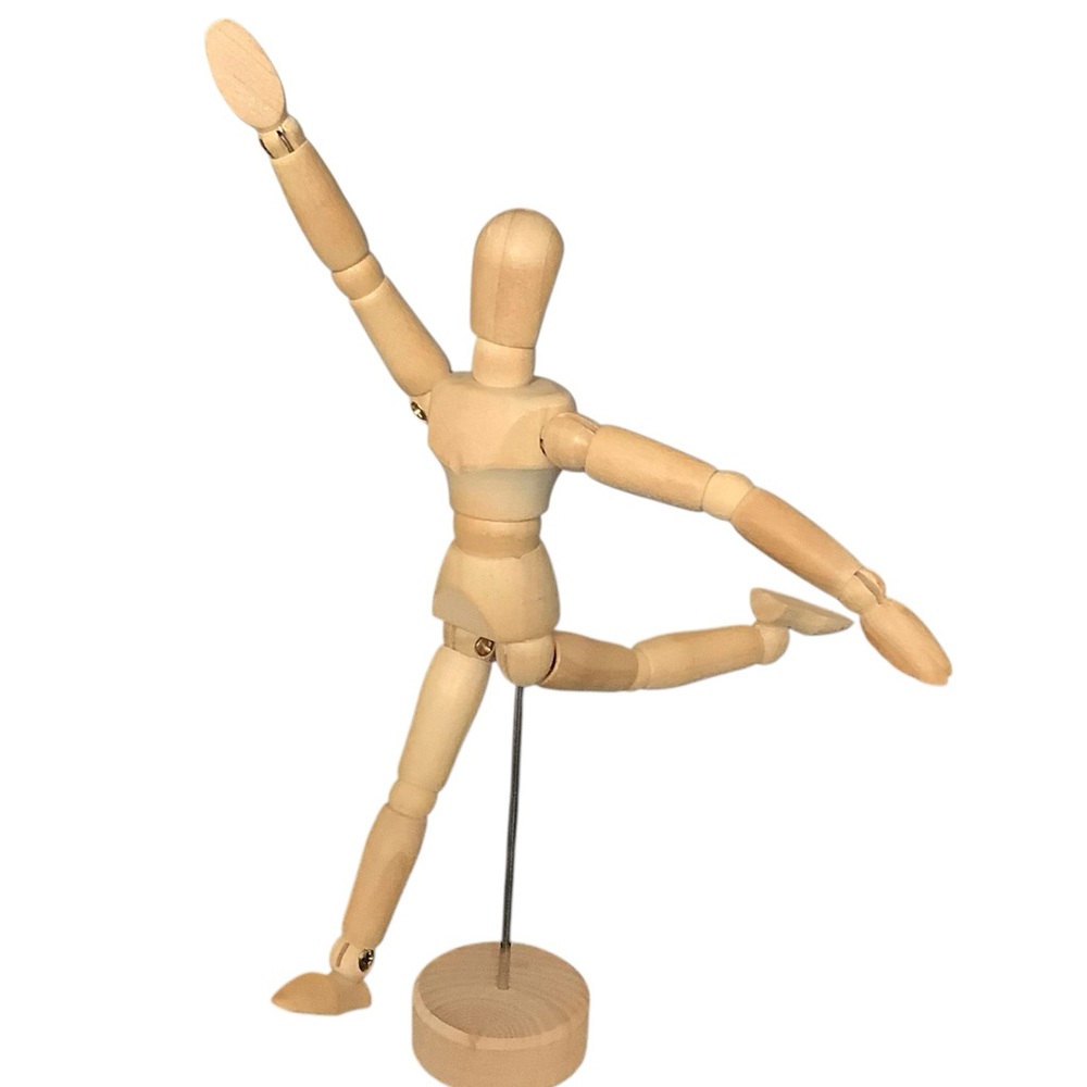 6-inch Wooden Art Mannequin Figure For Drawing, Sketching, or Decor